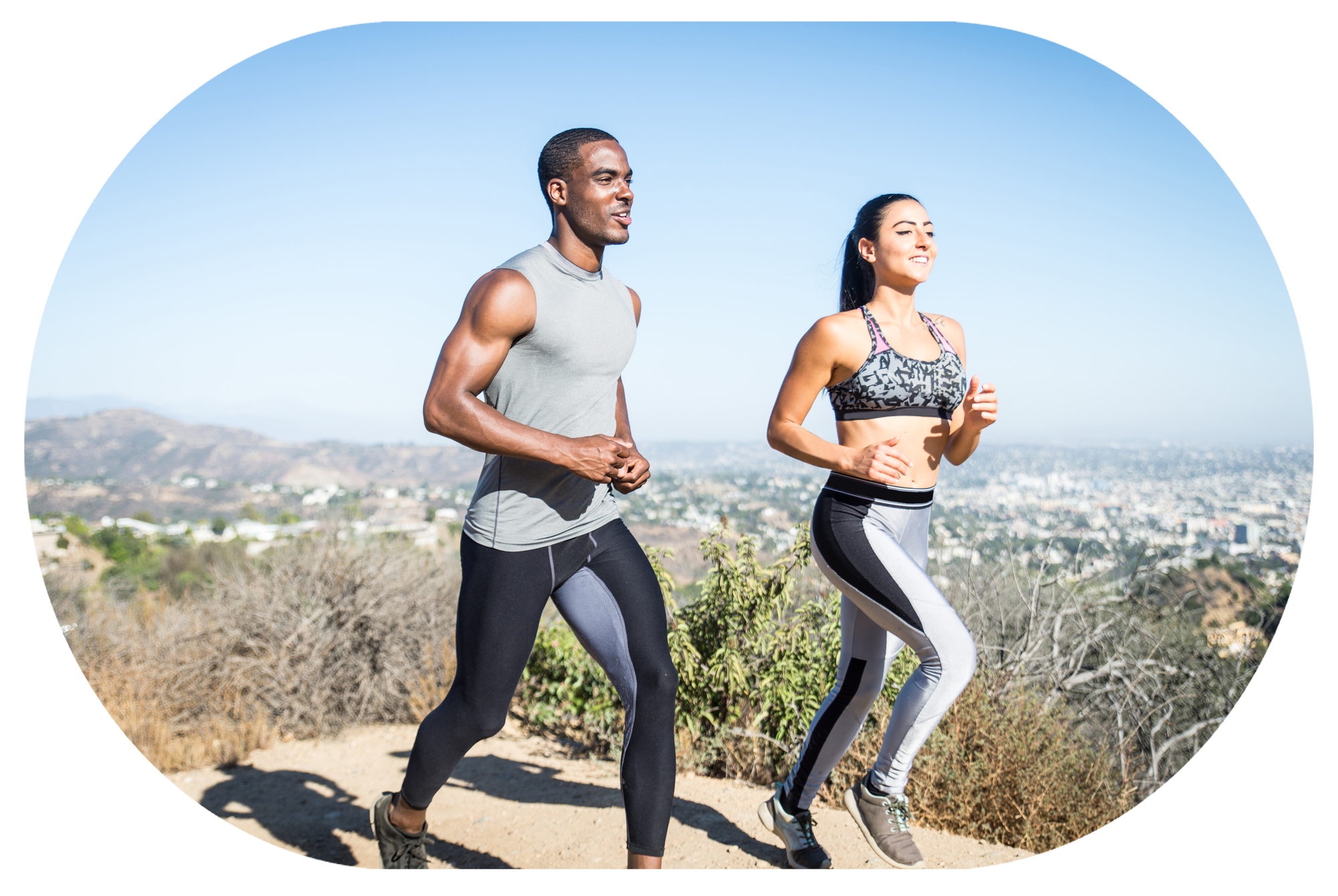 Man And Woman Jogging