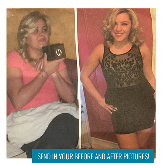 Before-and-after photo showcasing a woman's transformation, highlighting her style and confidence change from casual to elegant attire.
